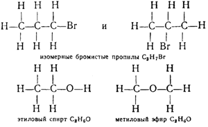формулы двух пар изомерных соединений