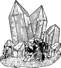 Кристаллы горного хрусталя