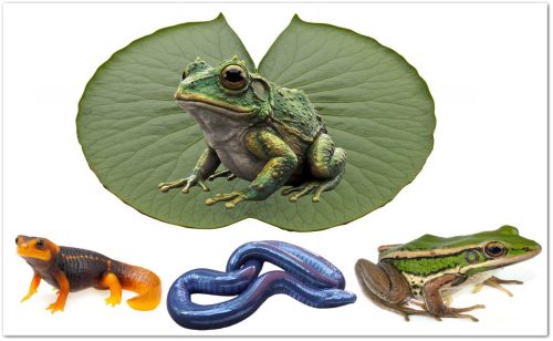 Земноводные или амфибии: разнообразие класса Amphibia — от водных и полуводных форм до роющих и наземных видов